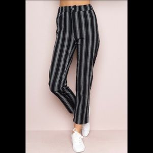 Brandy Melville Black/White Striped Tilden Pants